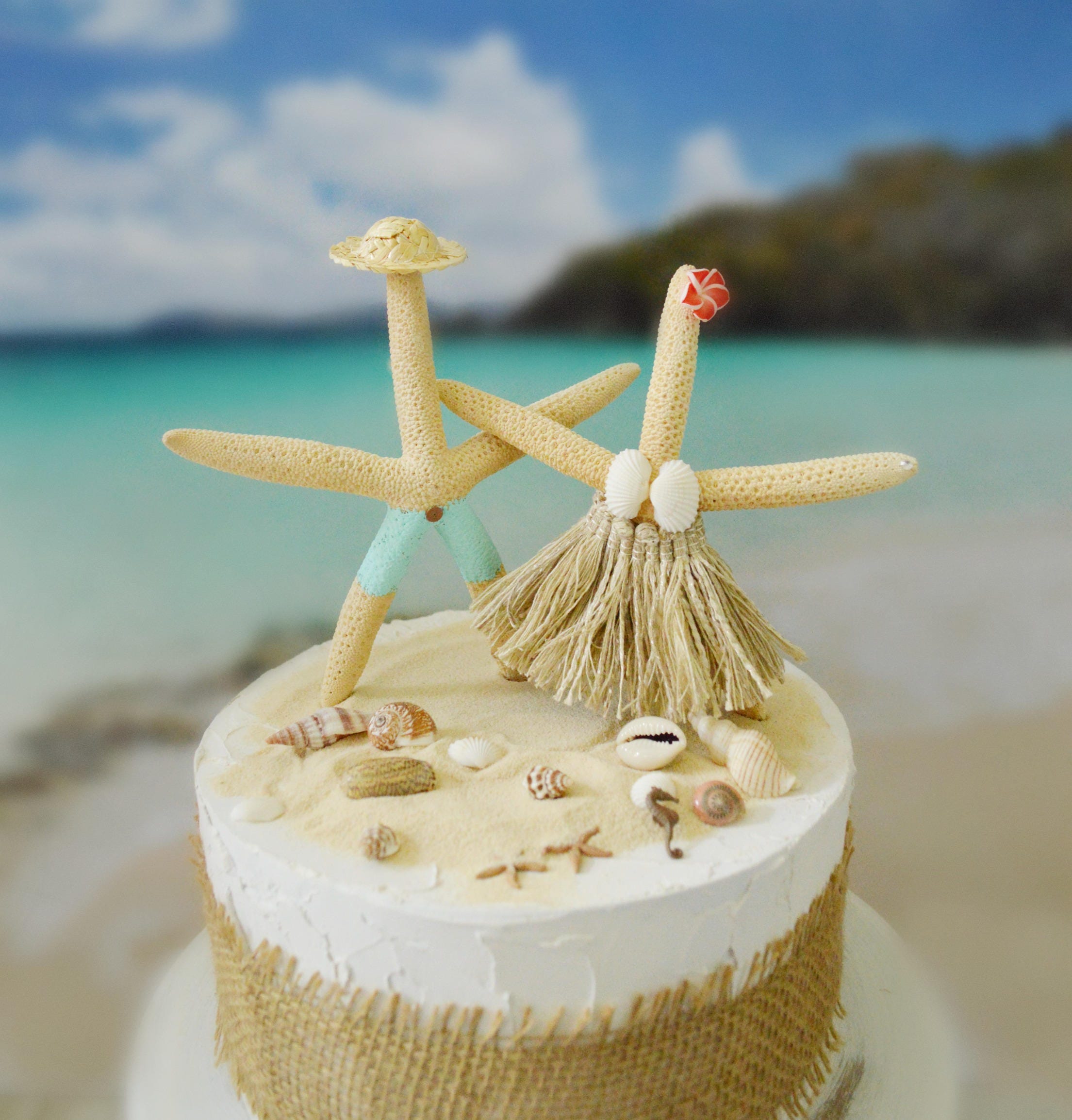 Plage Nautique Theme Mariage Gateau Topper Etoile De Mer Etsy Canada