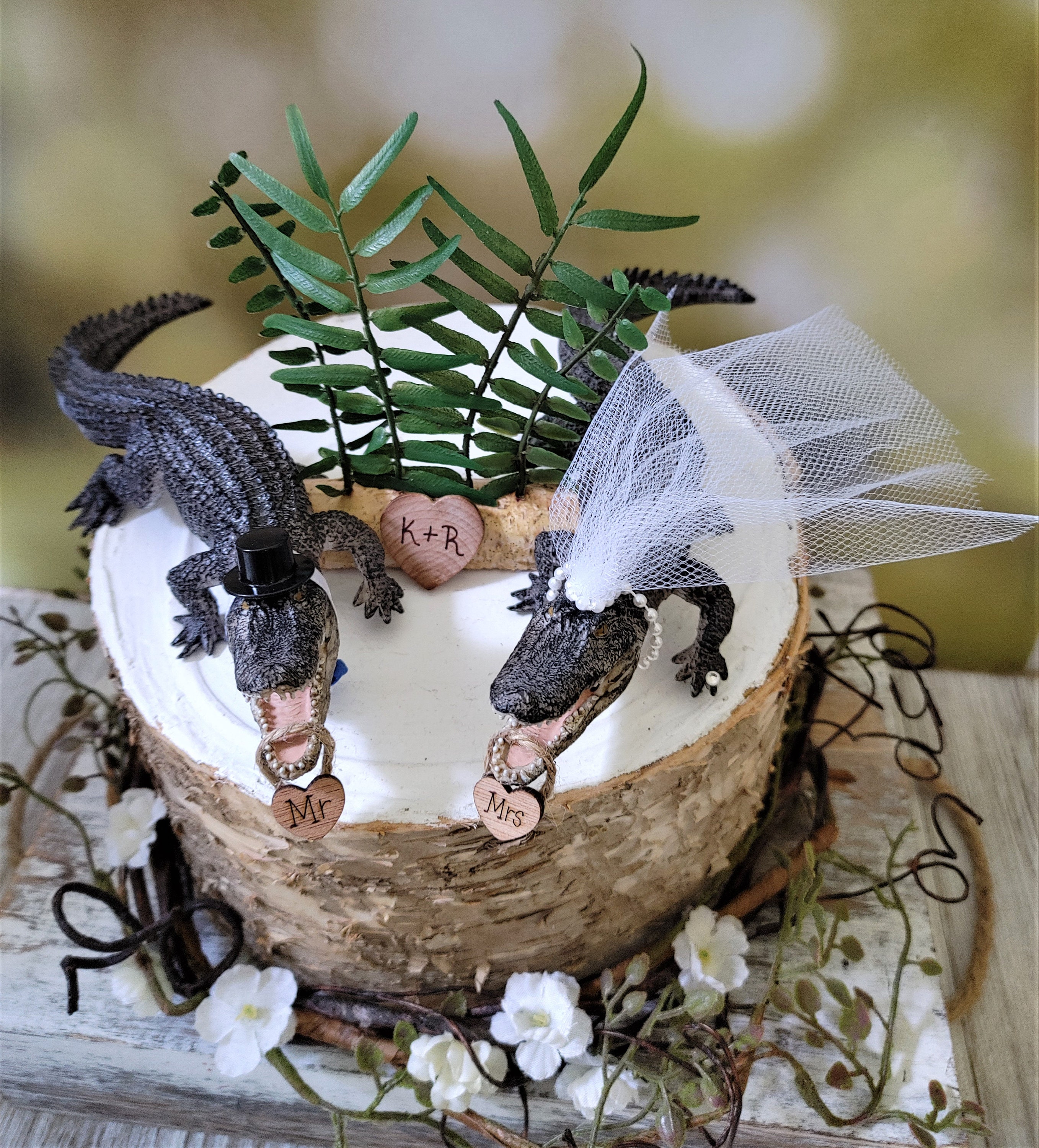 Python And Gator Cake Topper Alligator Lover Wedding Cake Topper Florida Gators Mascot University of ...