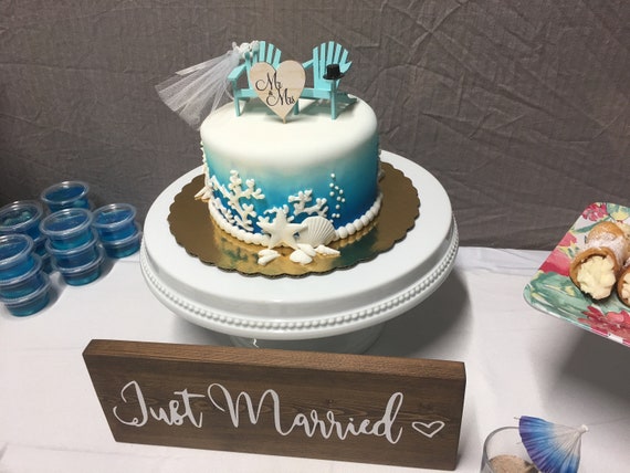 Beach-Adirondack chair-wedding cake topper-beach wedding-Mr. and Mrs.-bride and groom-cake topper-destination wedding-beach wedding-chair