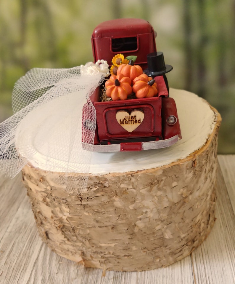 Camioneta pastel de bodas topper camión a la antigua usanza | Etsy