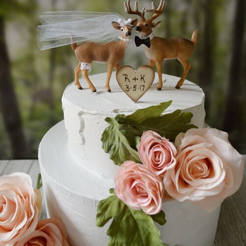 Décoration pour gâteau de mariage au cerf