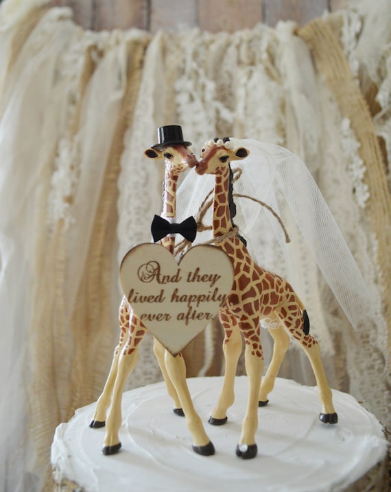 Giraffe Wedding Cake Topper animal wedding Cake Topper giraffe