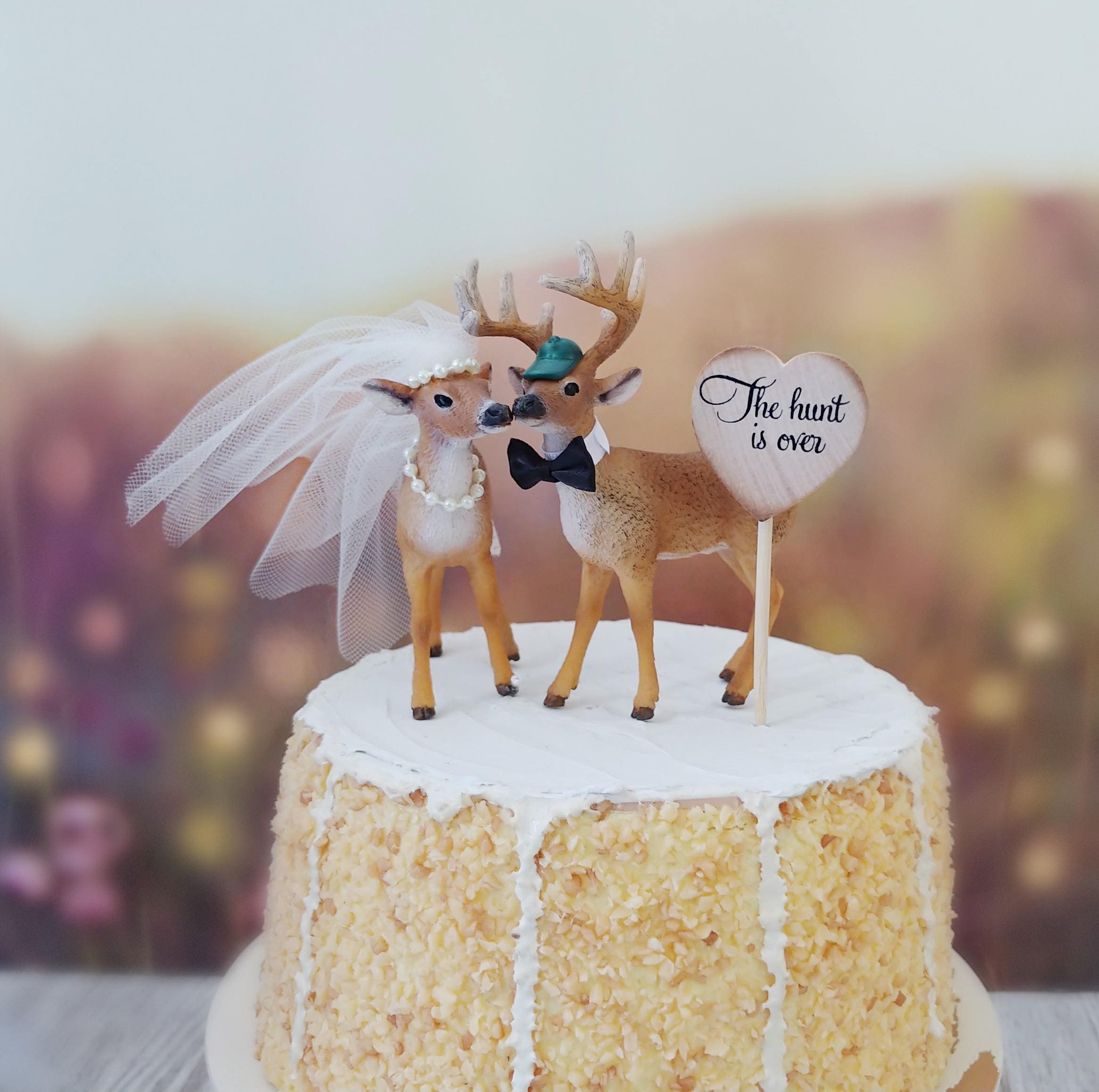 Adorno para tarta de bodas con temática de caza, ciervo, novios, ciervos,  ciervos decorados, boda rústica en el campo. - Etsy México, image size:2332x2318