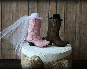 SALE Western cowboy boots wedding cake topper-western wedding-western wedding cake topper-cowboy boot topper