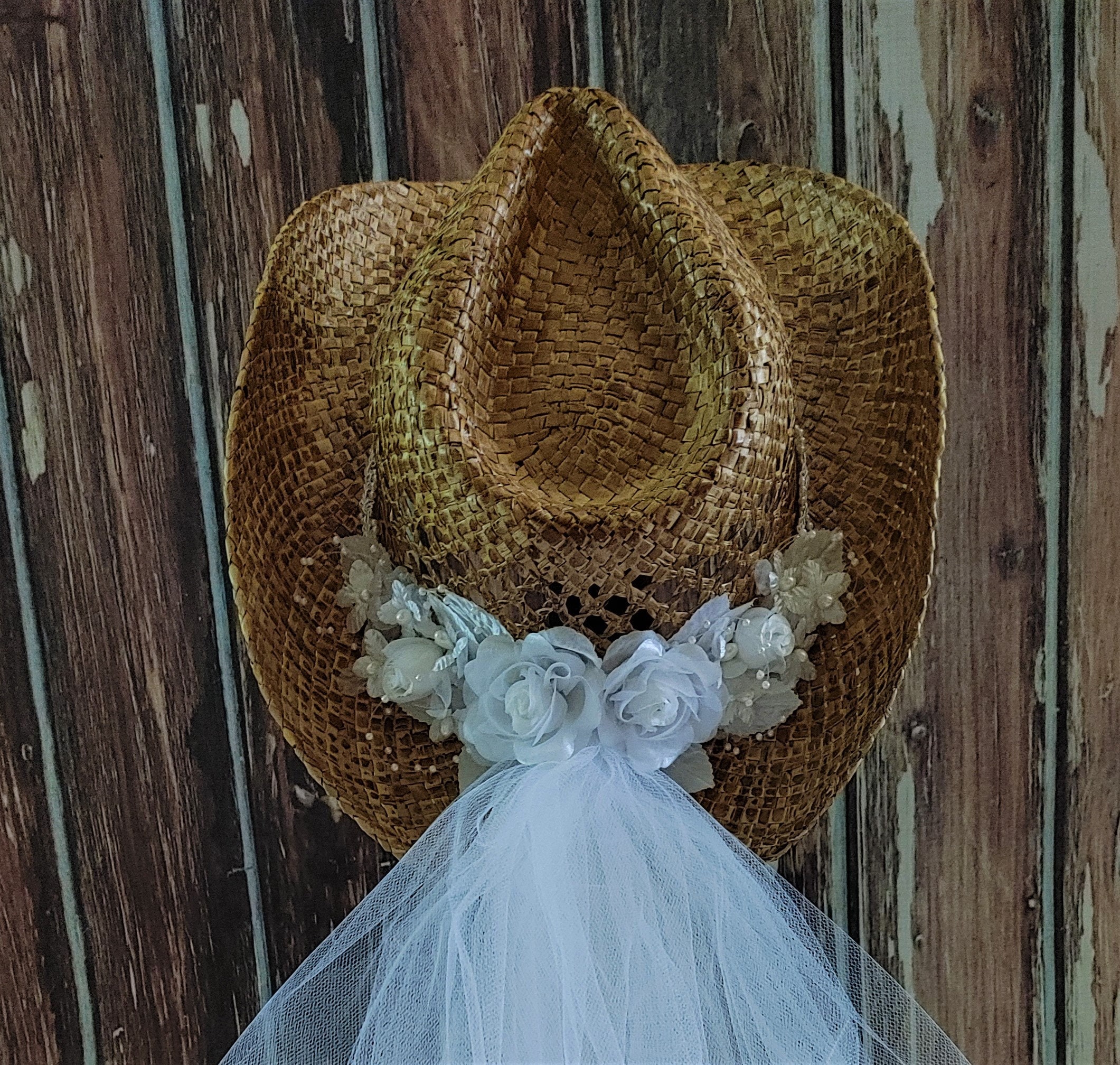 1787 6 Pack Bride Cowgirl Hat With Veil Groom Cowboy Hat Bachelor Party Bachelorette Cowgirl Hat and Veil - Etsy main image 2