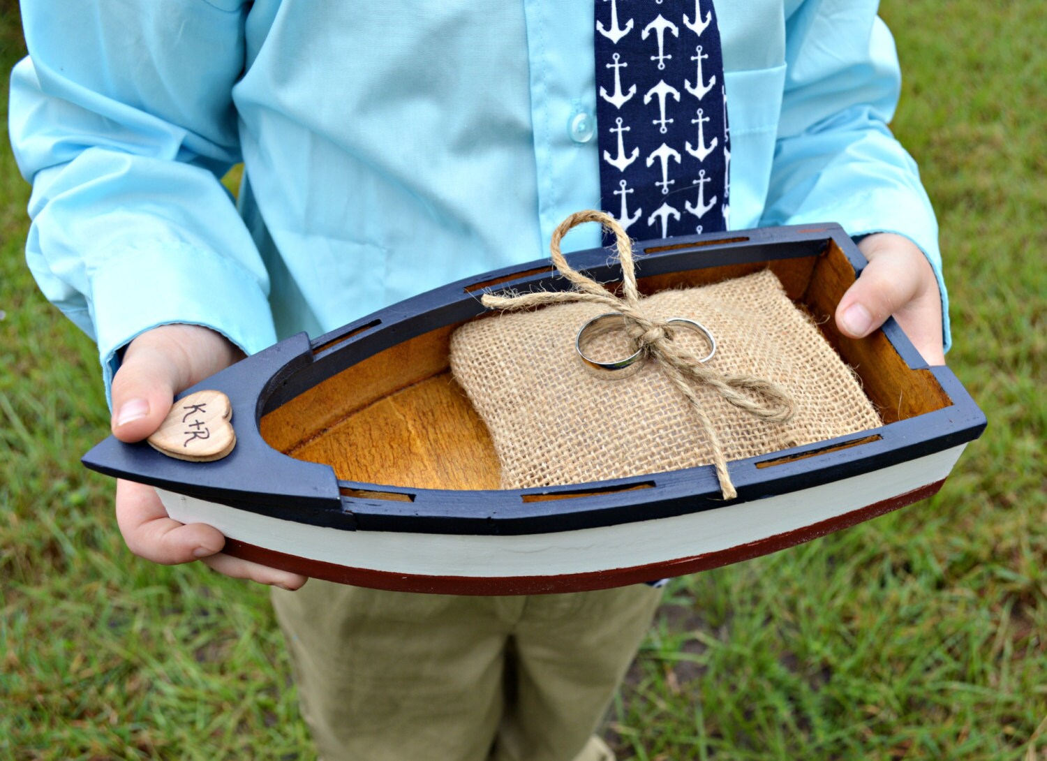 nautical themed wedding ring holder-ring bearer-boat-wedding cake top…