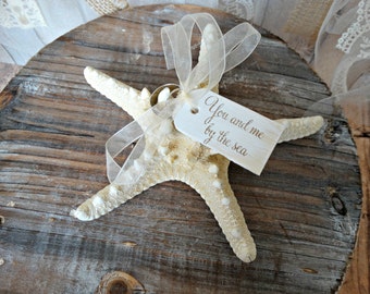 large-starfish-wedding-ring holder-beach wedding-destination-ring bearer-nautical-decor-beach-bride-groom-ring pillow-ring box-ocean-themed