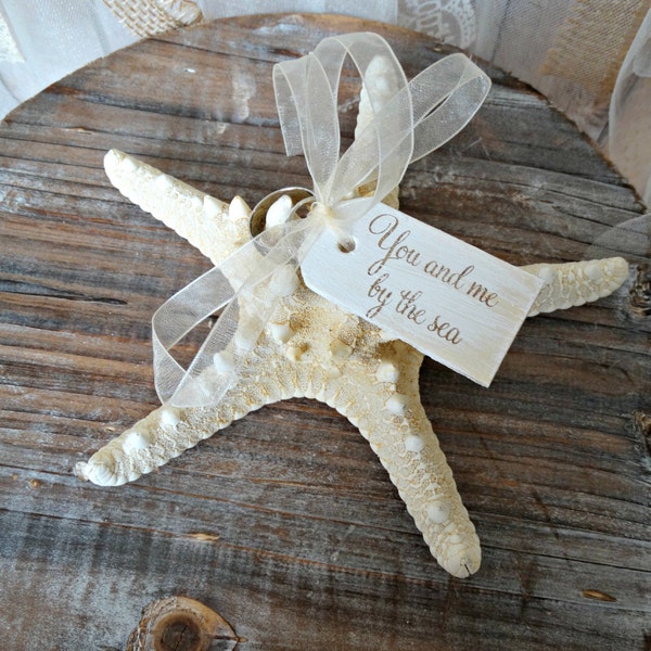 large-starfish-wedding-ring holder-beach wedding-destination-ring bearer-nautical-decor-beach-bride-groom-ring pillow-ring box-ocean-themed