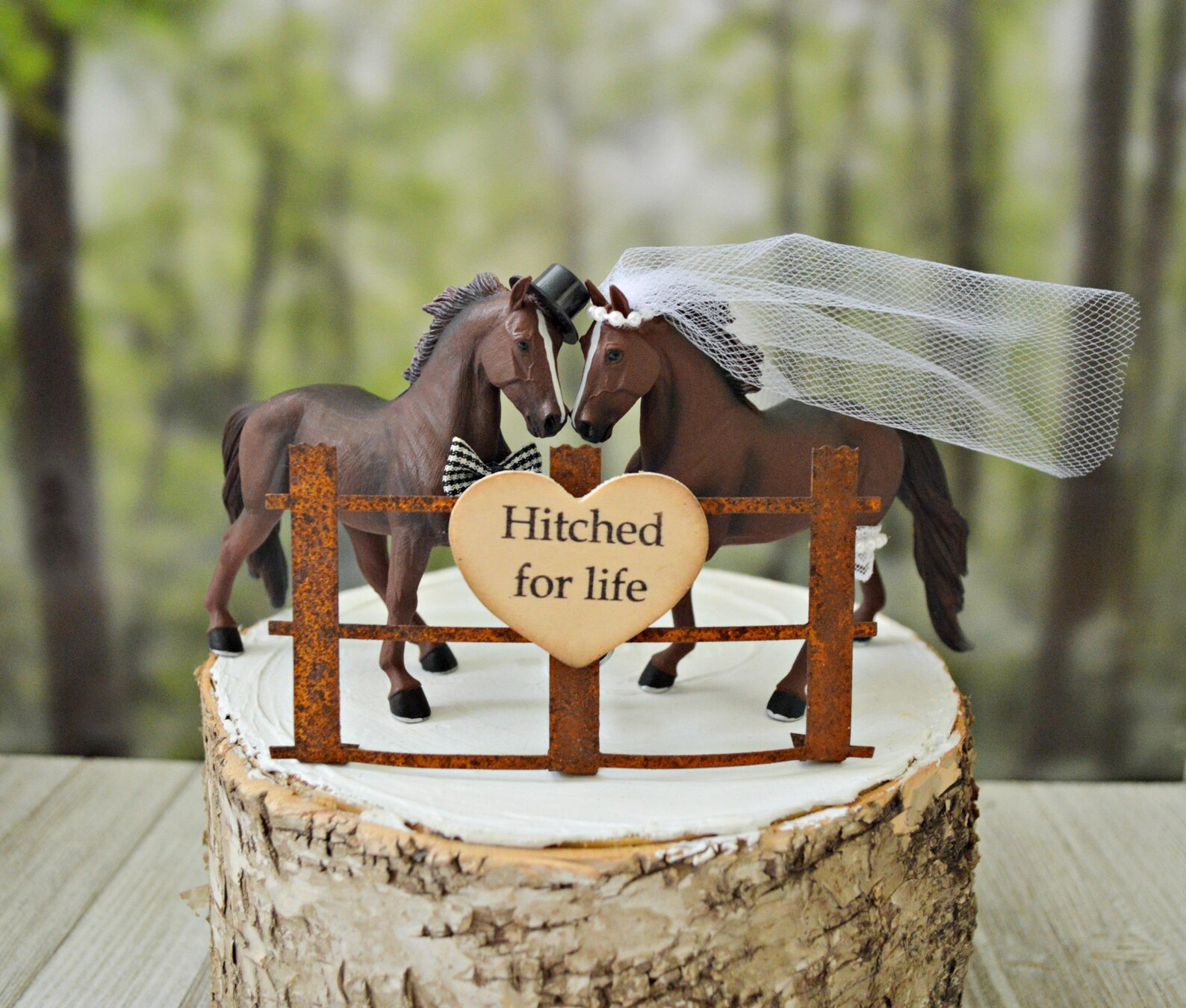 Horse Wedding Cake Topperwestern Cake Toppercountry Western Etsy