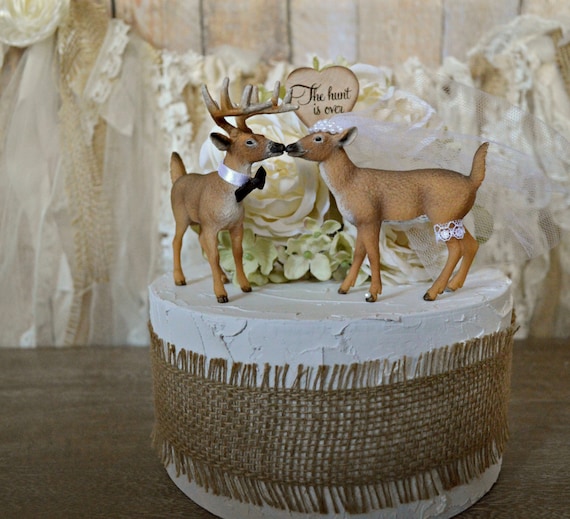 Wedding Cake Topper Deer Hunter Photography Themed Hunting