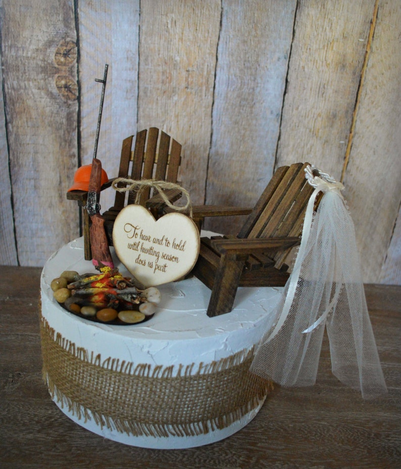 Hunting Shot Gun Wedding Cake Topper Bride Groom Camping Etsy