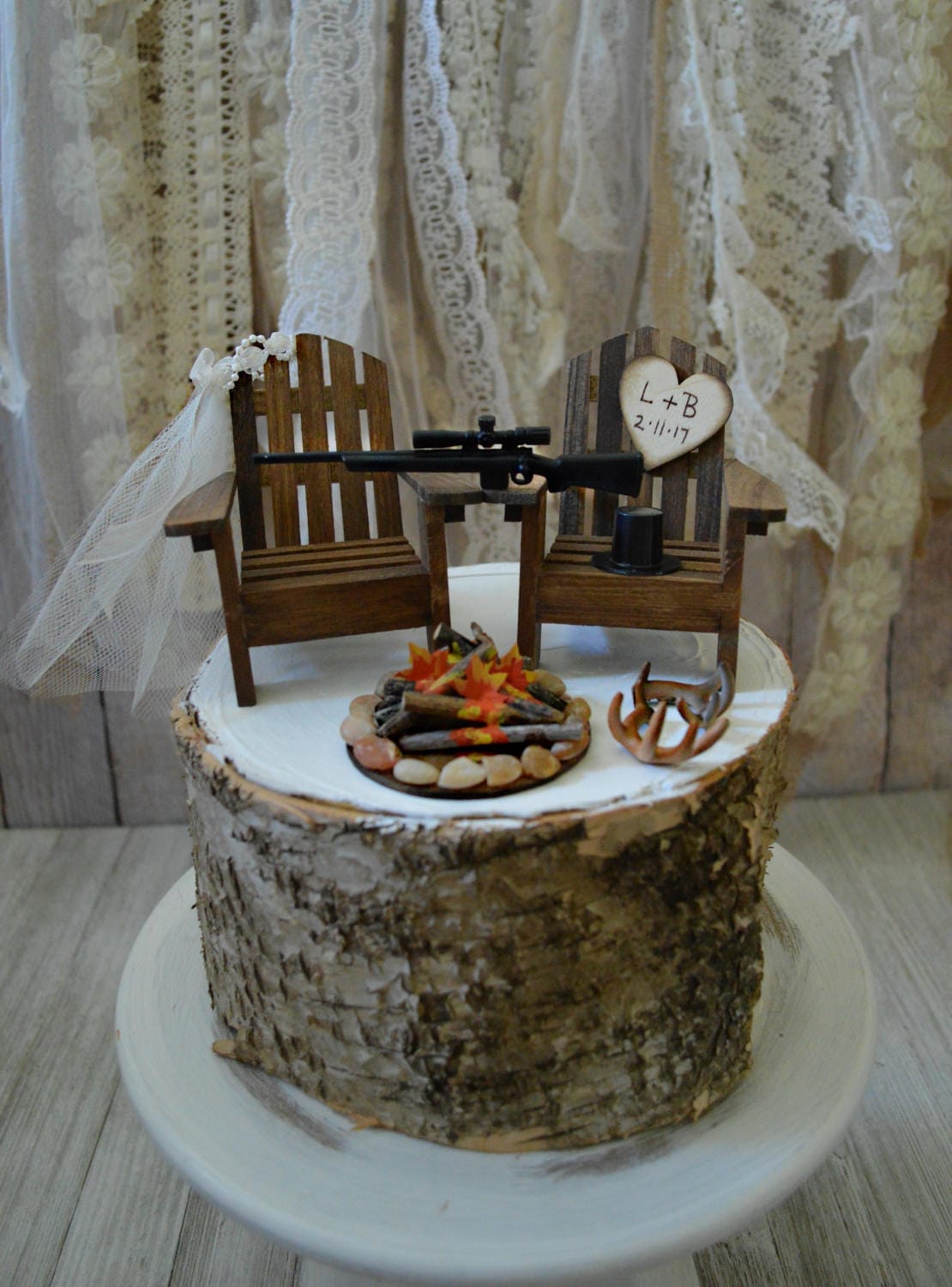 Caza temática cazador de ciervos novio novia pastel de bodas topper la caza  es sobre camping ciervo buck doe camuflaje signo de boda escopetas - Etsy  México, image size:1110x1500