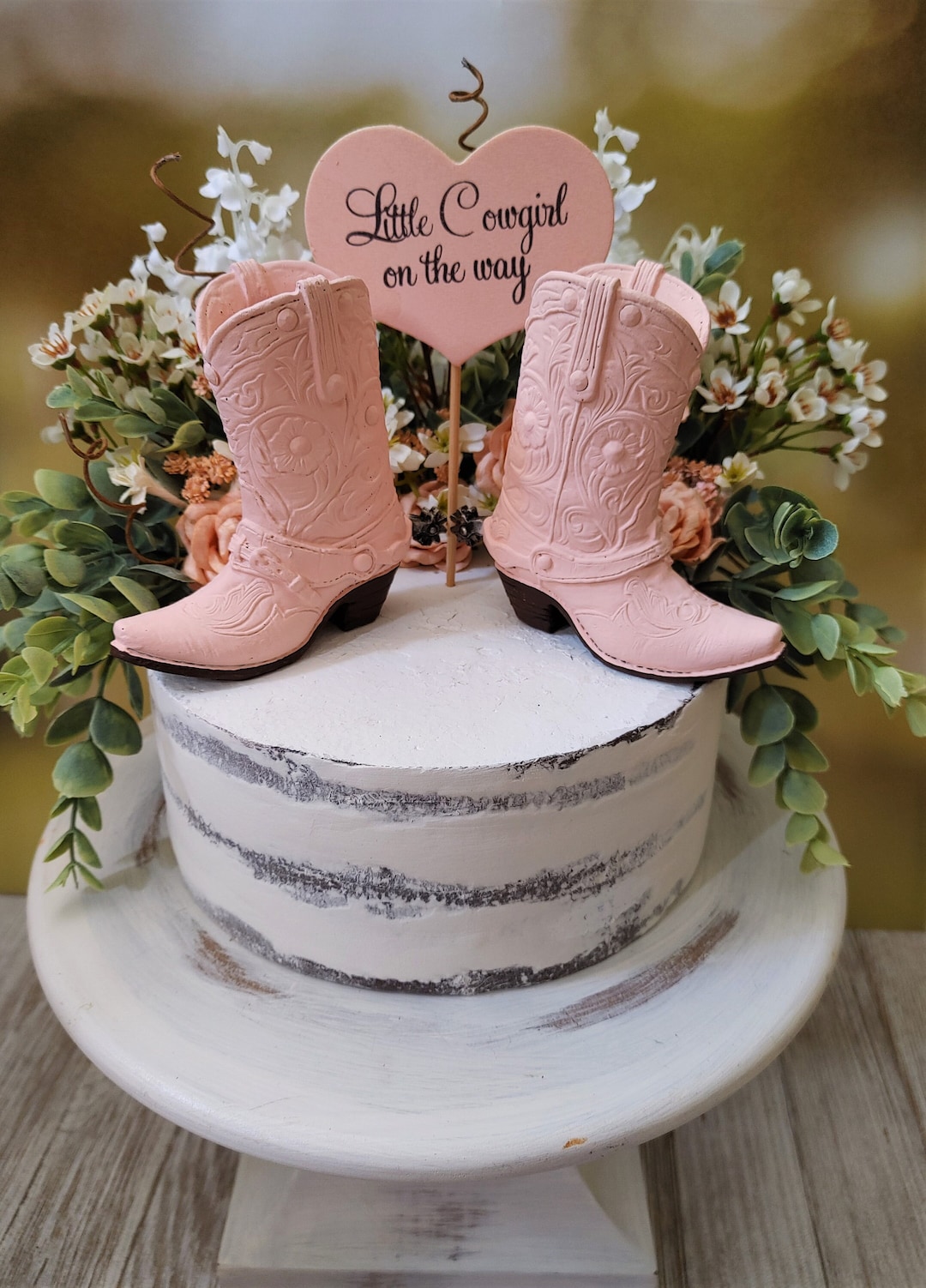 Pink Cowgirl Boot Cake Topper Western Party Decor, Set of Two Etsy — free download