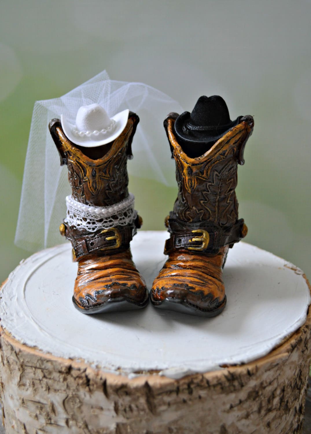Westernbride and Groomweddingcake Toppercowboy Etsy