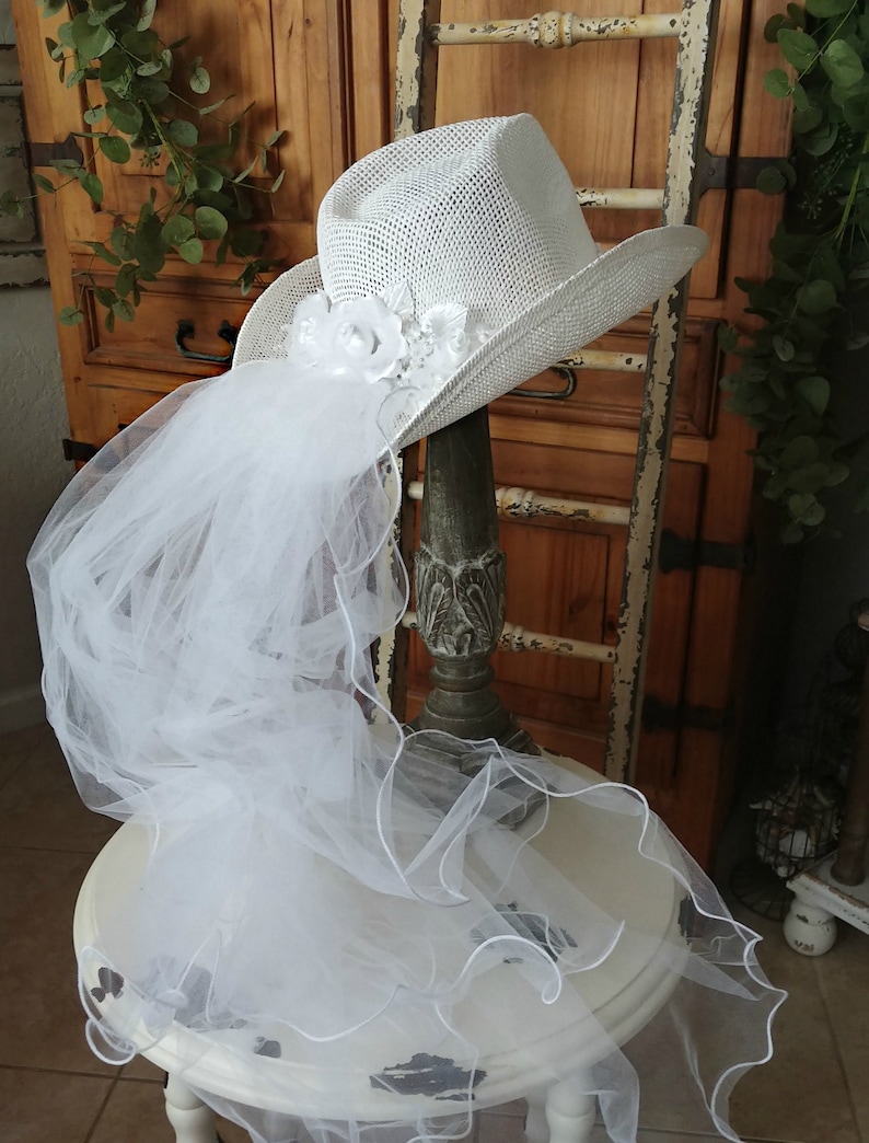 Cowgirl hat-Bridal Cowgirl Ceremony Hat-western wedding-rustic | Etsy