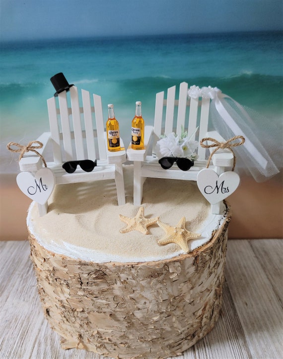 Adirondack Chairs Miniature White Beach Chairs Beach Wedding Cake