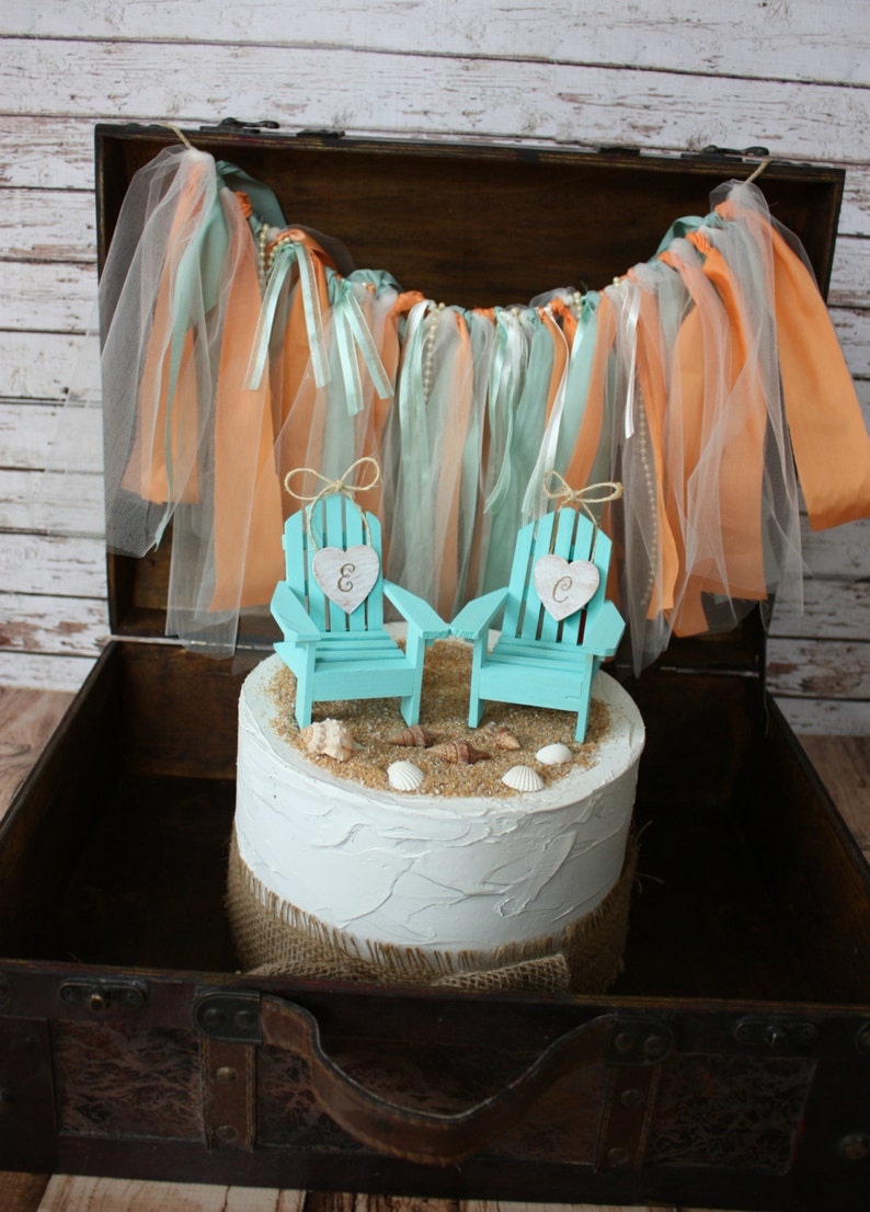 Adirondack beach wedding chairs-Adirondack chairs-wedding cake topper-beach chairs-beach wedding-destination wedding-beach-custom image 4