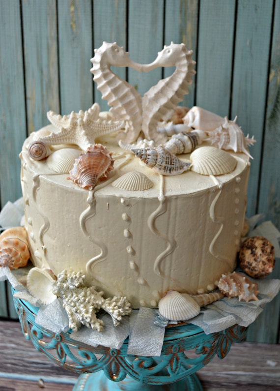 Hippocampe Mariage Gateau Topper Tressing Kissing Seahorse Etsy Canada
