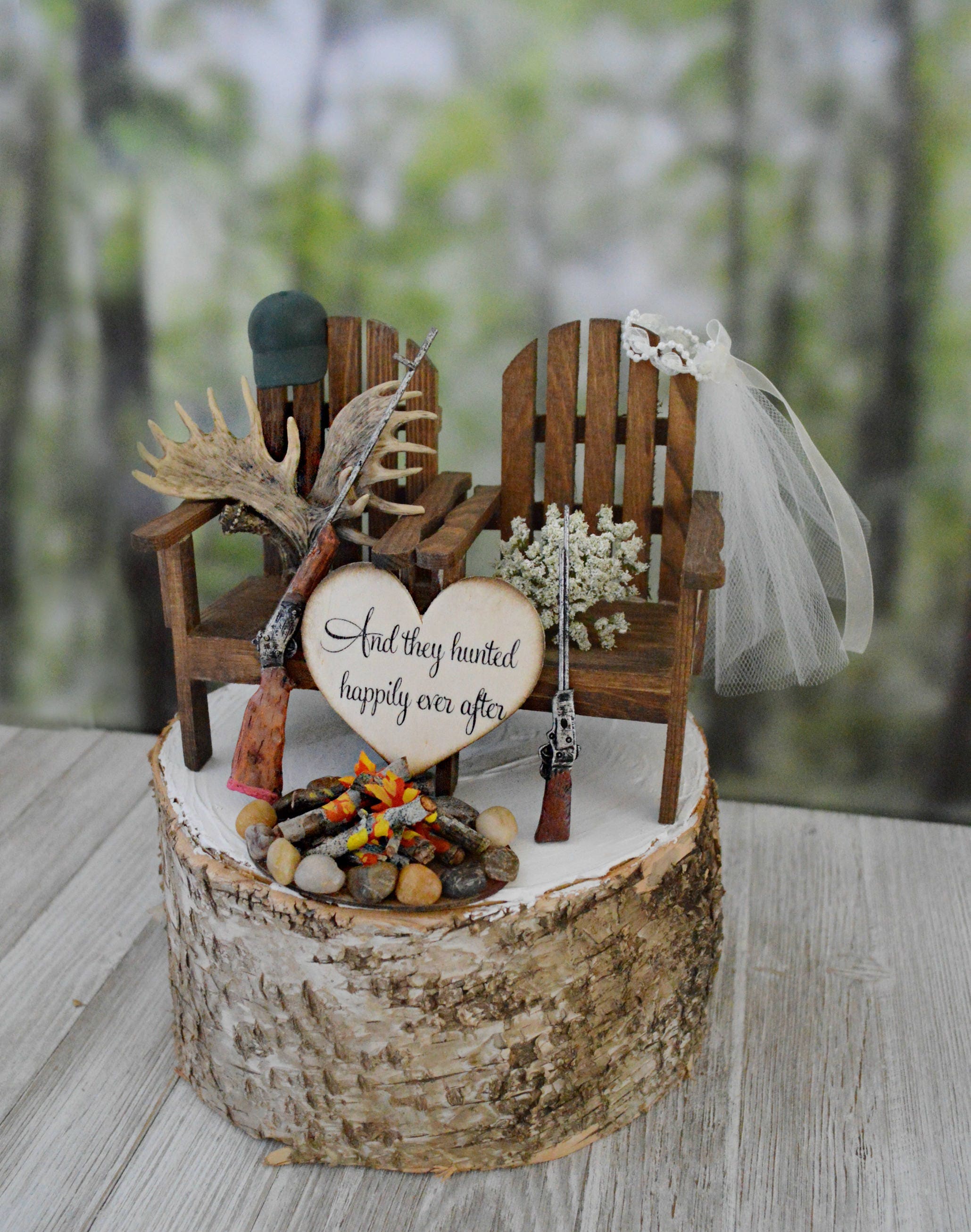 Hunting Wedding Cake Toppers