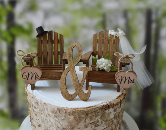 Rustic Country Wedding Adirondack Chairs Miniature Barn Bride Etsy