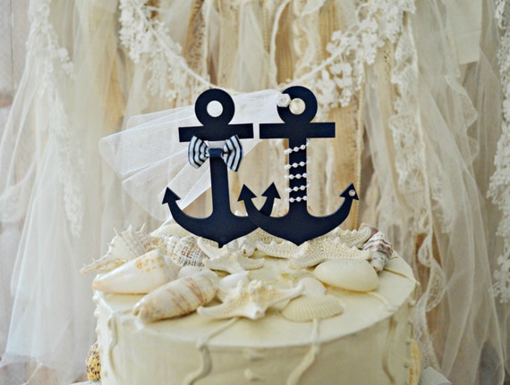 Anchor Navy Nautical Beach Themed Wedding Ocean Sailor Etsy