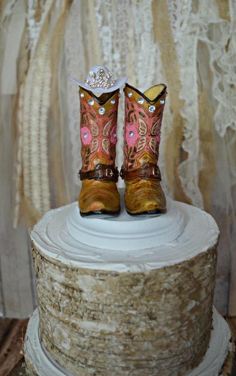 Cowgirl The Birthday Party Cake Topper Girl S Birthday Etsy