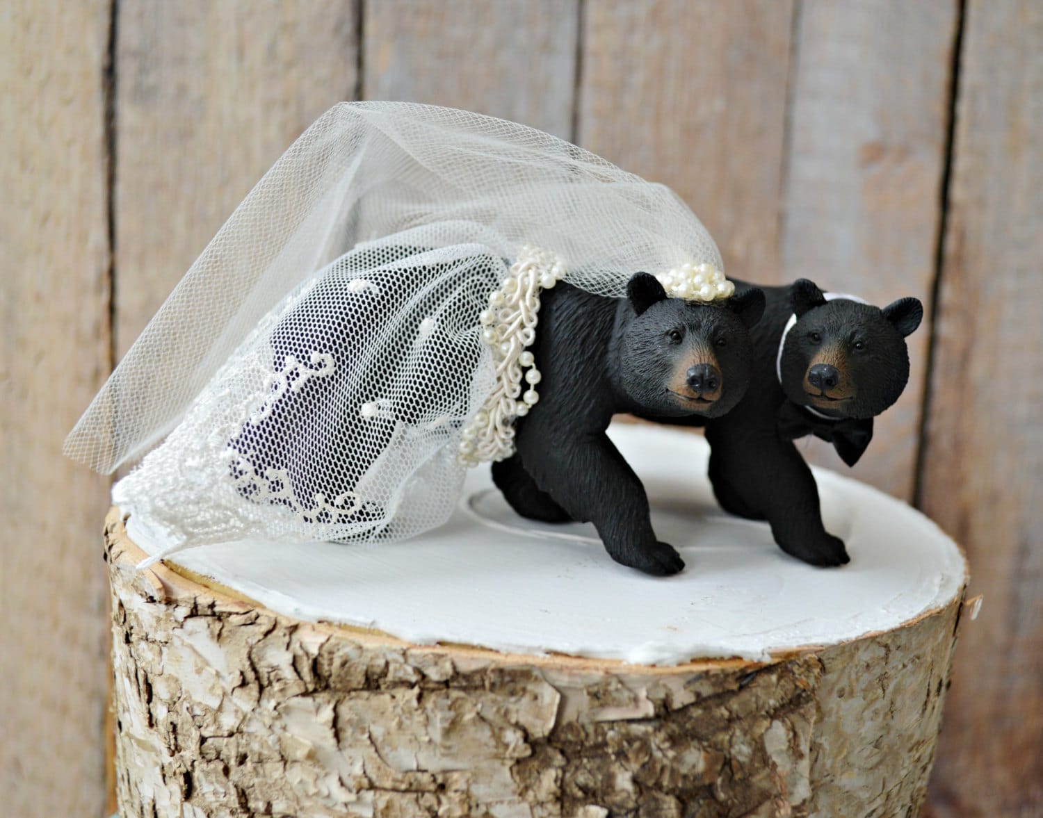 Black Bear Wedding Cake TopperBear Cake TopperHunting