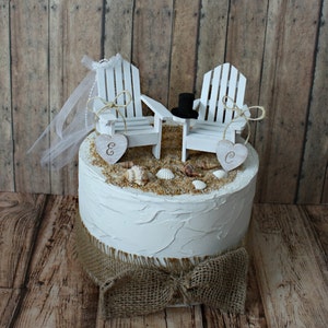 Adirondack Beach Wedding Chairs-adirondack Chairs-wedding Cake Topper ...