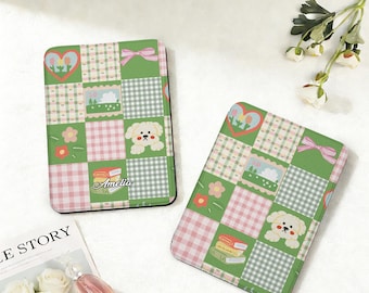 Zielone, urocze etui z kolażem na Kindle'a, spersonalizowane etui do czytnika Paperwhite 12" 7"/11" 6,8"/10" 6", Kindle 10" 11. generacji, Kindle 2024, etui Colorsoft
