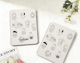 Uroczy futerał na Kindle z motywem królika Miffy, niestandardowy do czytnika Paperwhite 12" 7" / 11" 6,8" / 10" 6" Kindle 10. 11. generacji, Kindle 2024, etui Colorsoft