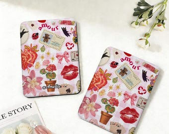 Czerwone etui Retro Collage Kindle z niestandardową osłoną na czytniki Paperwhite 12"/11"/6,8"/10"/10"/11" Kindle 10/11 generacji, Kindle 2024 Colorsoft Cover