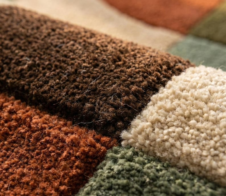 Hand Tufted Wool Area Rug | Modern Abstract Geometric Design | Living ...