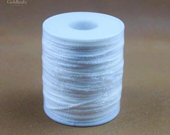 White Woven Cotton Candle Wick 60m | Candle Making Material for DIY Projects