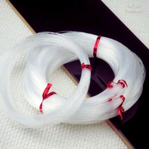 Clear Nylon Beading Thread for Jewelry Making, Transparent Non-Stretch Cord, Crystal String for Bracelets, Necklaces & DIY Craft Supplies