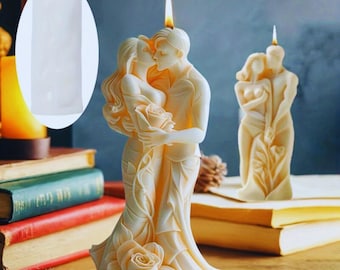 DIY Paar Silikonform für die Kerzen- & Seifenherstellung - Romantische Gips, Ton und Harz Handwerksform für Valentinstag und Hochzeitsgeschenke