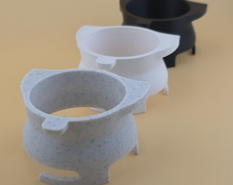 Embudo dosificador para portafiltro de 54 mm / Accesorios Sage Barista Express / 3 colores a elegir / Negro, blanco o efecto mármol / Cantidad: 1 unidad