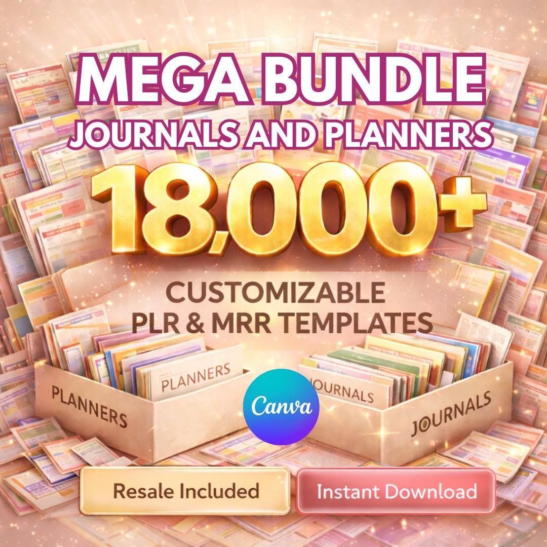 18000 PLR MRR Canva Templates | Master Resell Rights Bundle | Digital ...