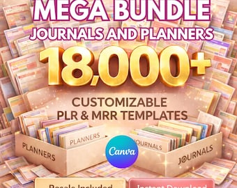 18000 PLR MRR Canva Templates | Master Resell Rights Bundle | Digital Products Commercial Use