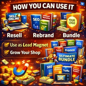 100+ Marketing eBooks PLR MRR Digital Products Bundle Ready to Resell Passive Income Starter Pack Online Business Kit image 3