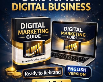 Digital Marketing Ebook Template Bundle Canva Editable Done For You Business PLR MRR