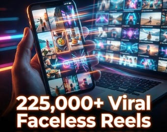 225000+ Viral Reels Bundle Faceless Instagram TikTok Content PLR MRR