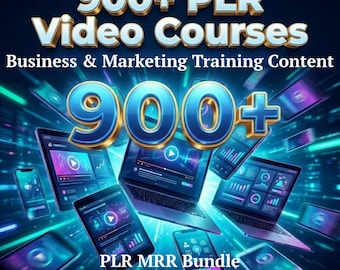 900+ Business Video Courses Bundle Online Training Library PLR MRR Resell Rights