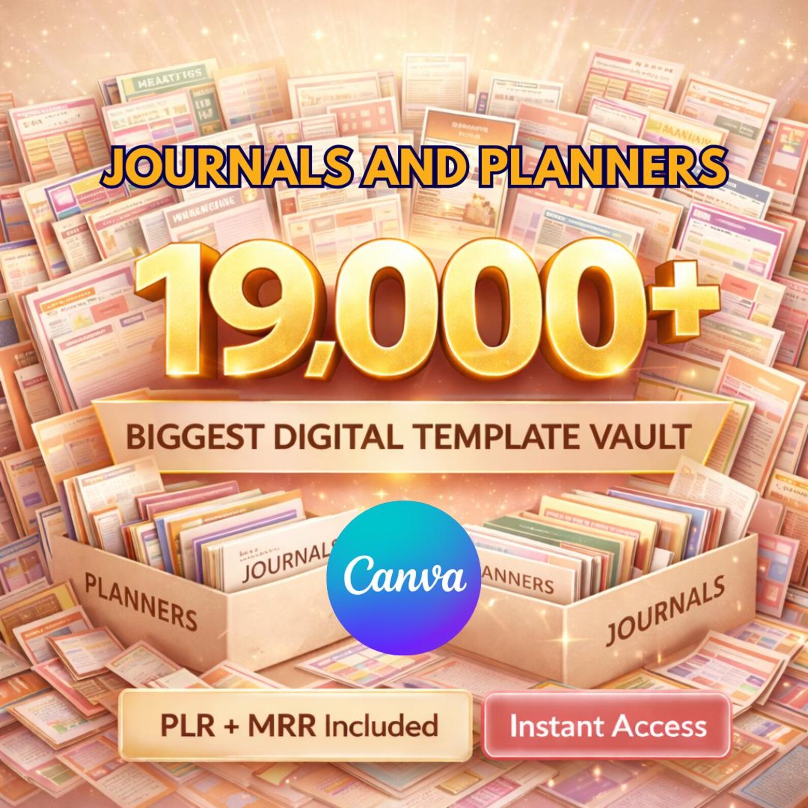 19000+ Canva Templates Mega Bundle Digital Products Vault Planner ...