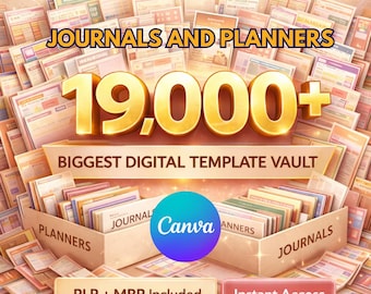 19000+ Canva Templates Mega Bundle Digital Products Vault Planner Journal PLR MRR