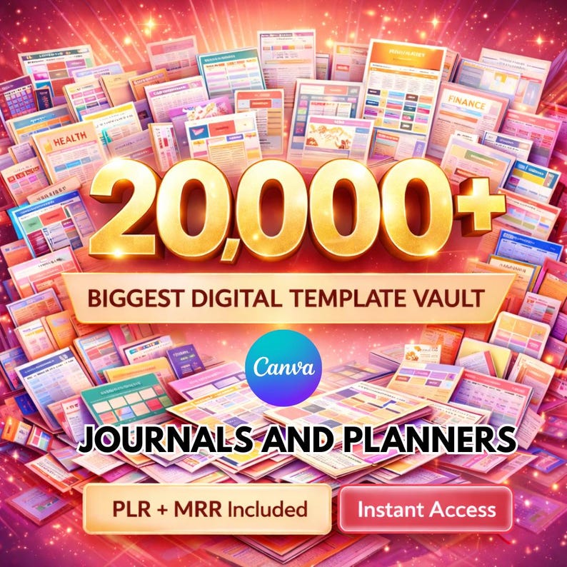 20000+ Canva Templates Bundle Mega Digital Products Vault Planner ...