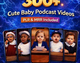 300+ AI Baby Viral Reels Bundle Kids Niche TikTok YouTube Shorts PLR MRR