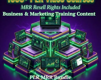 1000+ Business Marketing Video Courses Bundle Online Business Training Best Pack PLR MRR Ready To Sell Commercial Use Digital Download