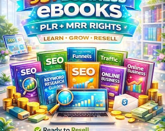 95+ Business Marketing eBooks Bundle Entrepreneur Toolkit Digital Library Best Pack Ready To Sell PLR MRR Commercial Use Resell Rights