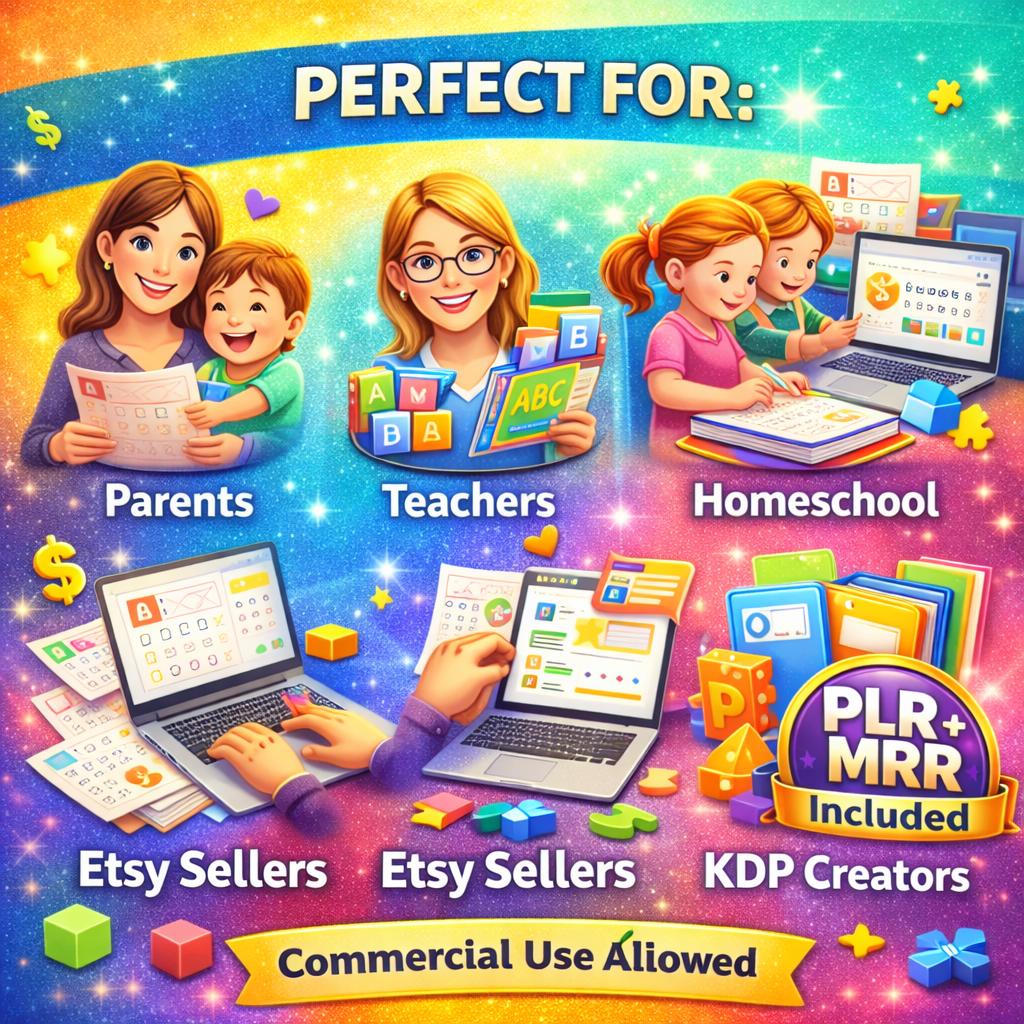 20000+ Kids Worksheets Mega Bundle Homeschool Classroom Printables ...