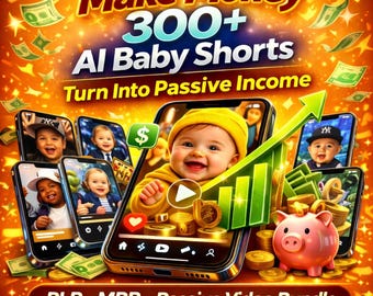 300+ AI Baby Shorts Bundle TikTok Reels Videos Viral Content Pack Social Media Clips Faceless Content PLR MRR Resell Rights Digital Download